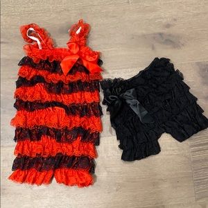 🍭3 for $25🍭 Ruffled Romper & Bloomers 12-24mos